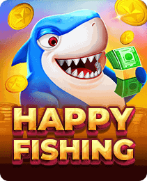 Happy Fishing game tile in the P77 game app